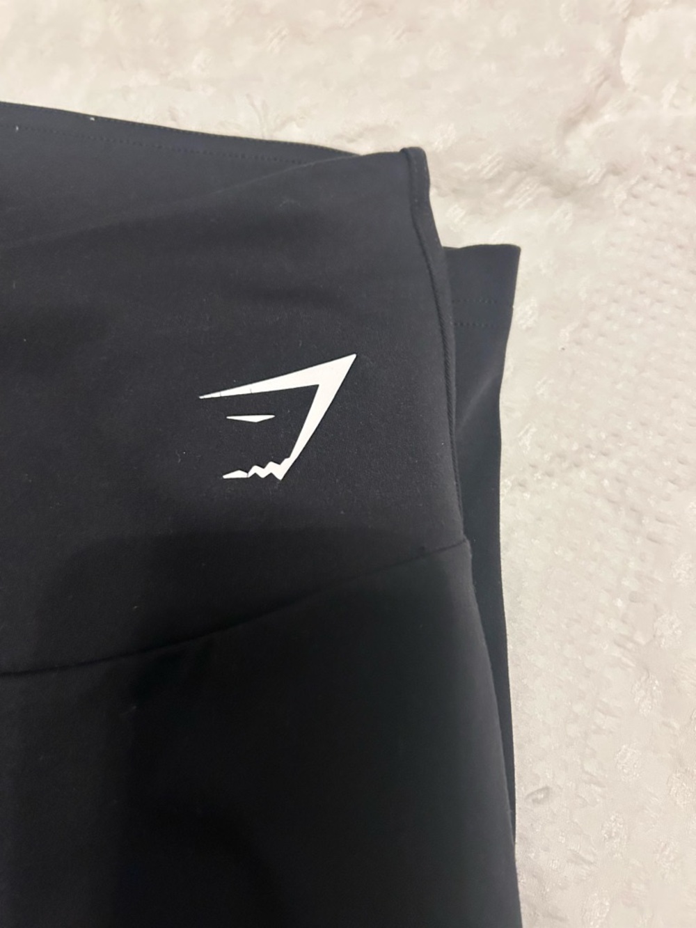 Gymshark Black Leggings with White Logo